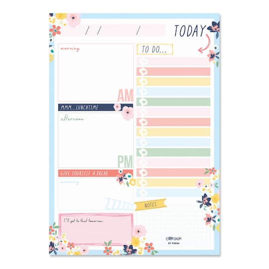 Carpe Diem Ditzy Floral Daily Planner Pads, 6ct.